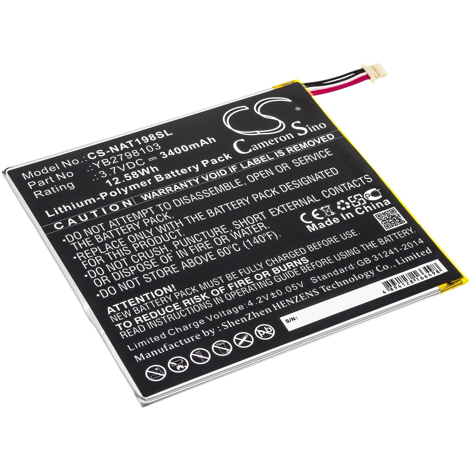 Batteri til tablet til ONN ONA19TB002, Tablet 8, 100005207