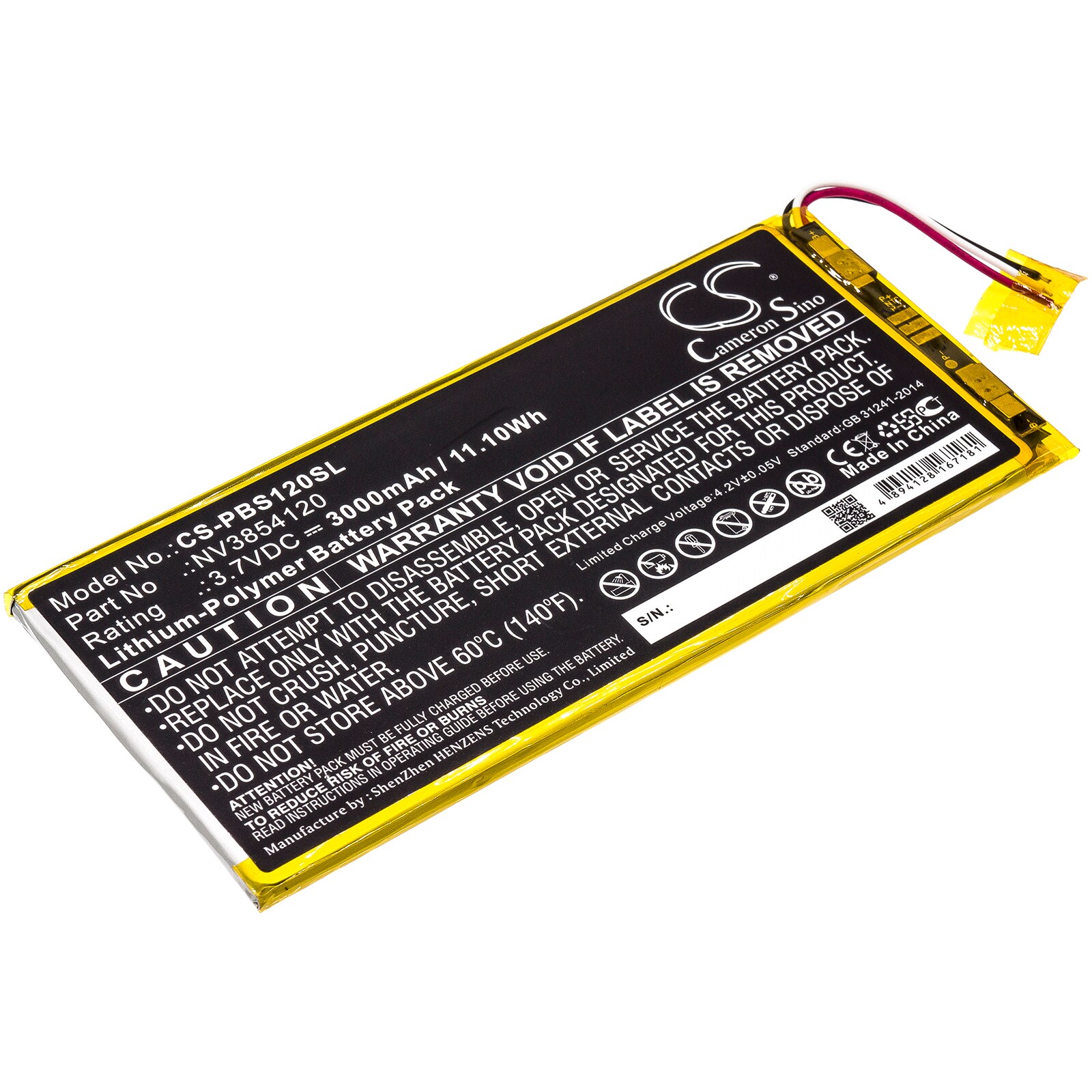 Batteri til tablet til PBS KIDS PBSKD12, PBKRWM5410, KIDS 7" Pad