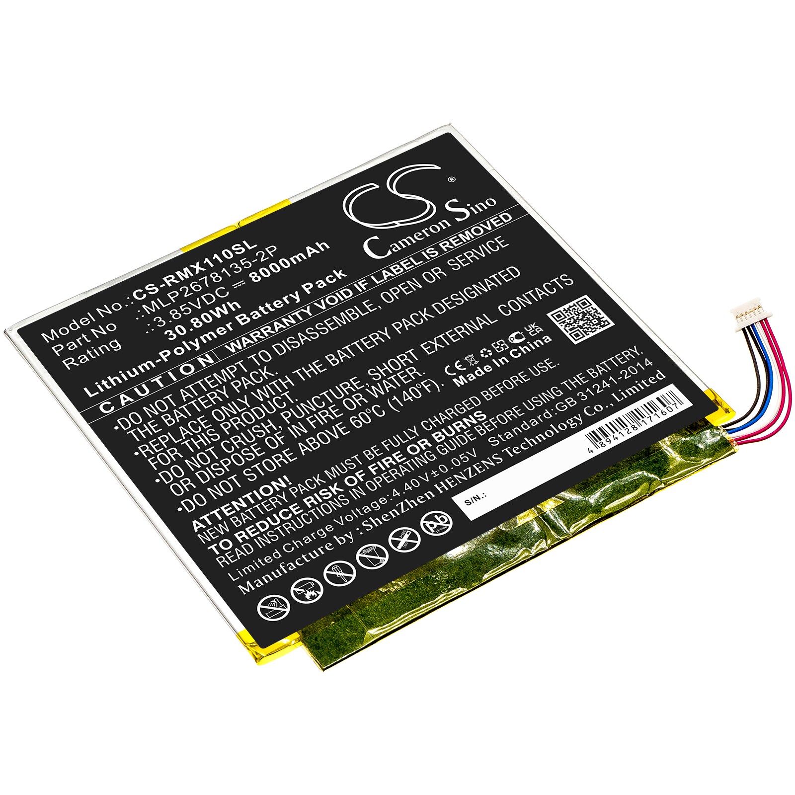 Batteri til tablet til Verizon Ellipsis 10 HD, QTAXIA1, Ellipsis 10 inch 32GB HD 4G