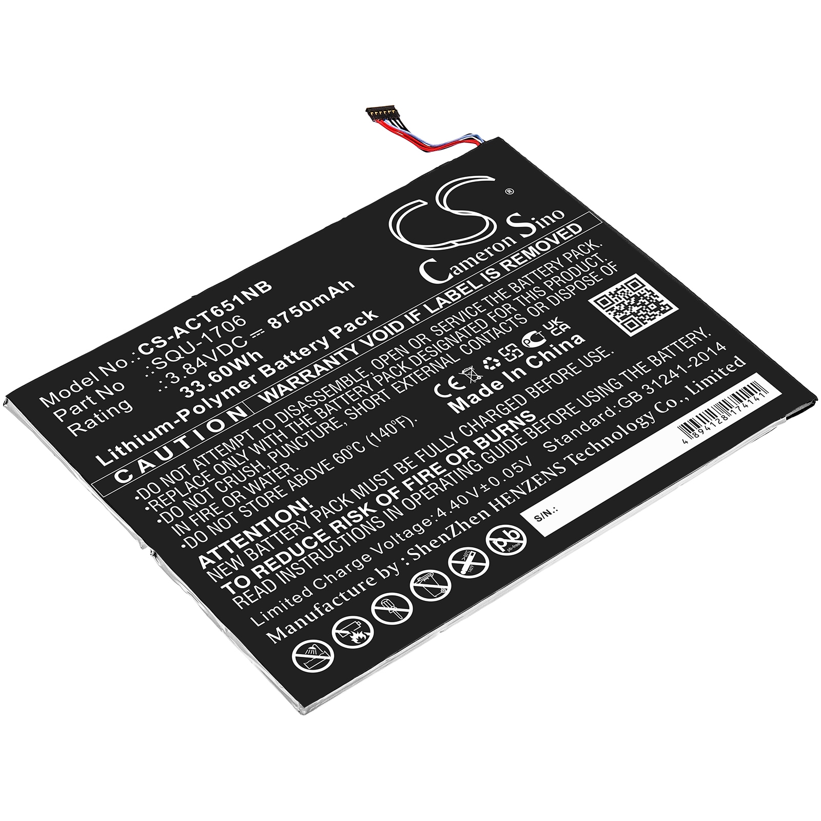 Batteri til tablet til Acer Chromebook Tab 10, D651N