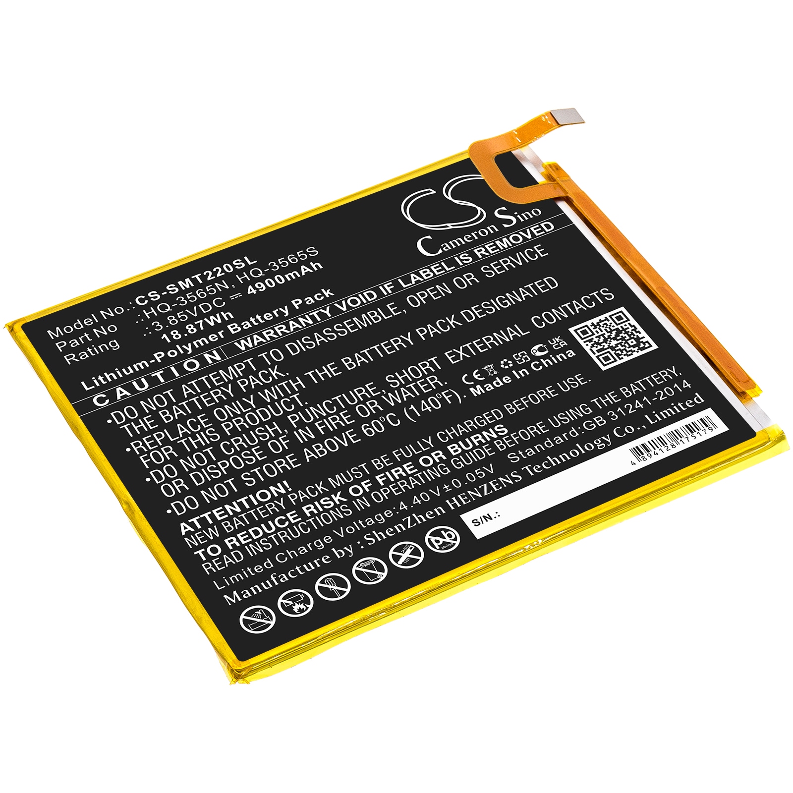 Batteri til tablet til Samsung Galaxy Tab A7 Lite, Galaxy Tab A7 Lite 8.7 2021 og andre.