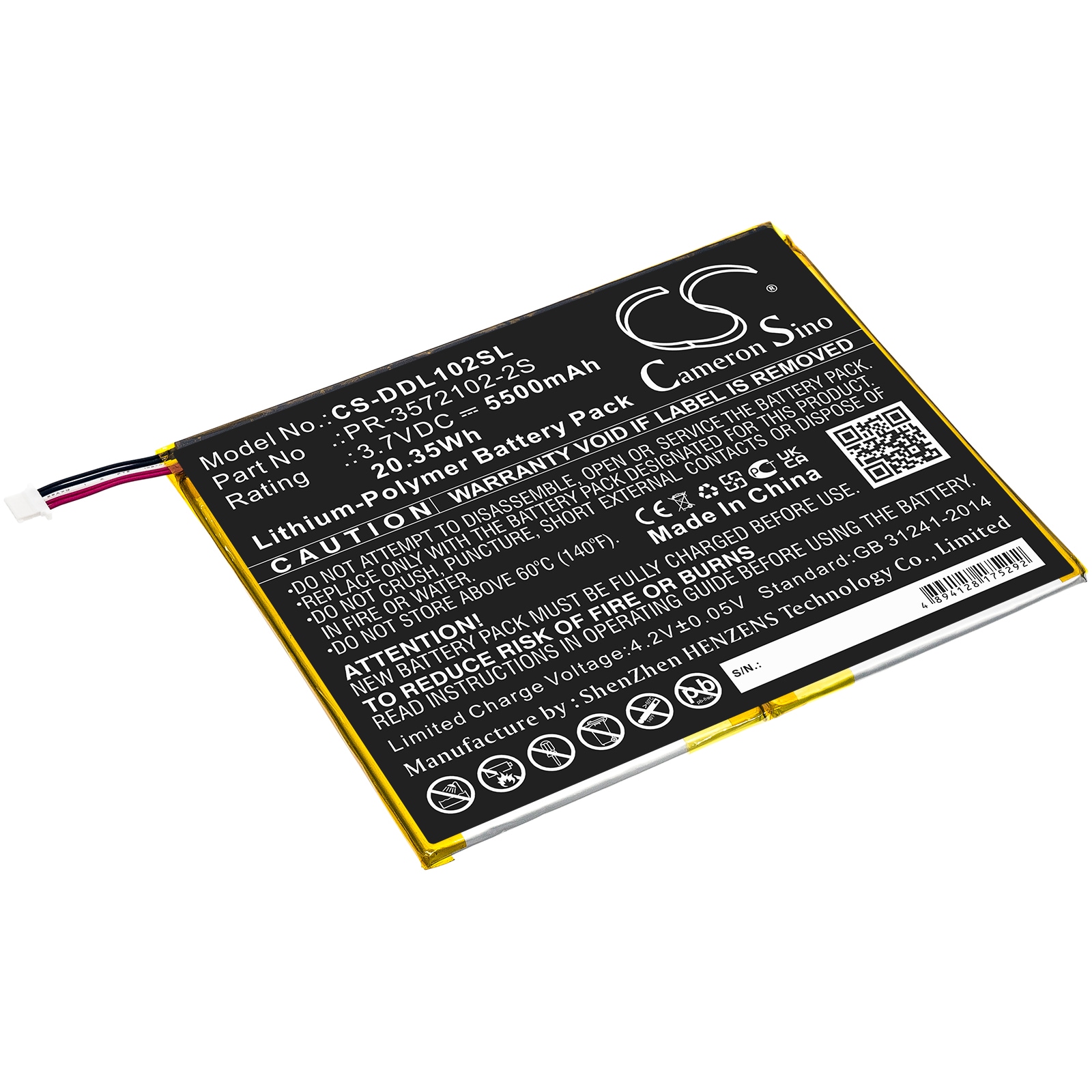 Batteri til tablet til DigiLand DL1028W