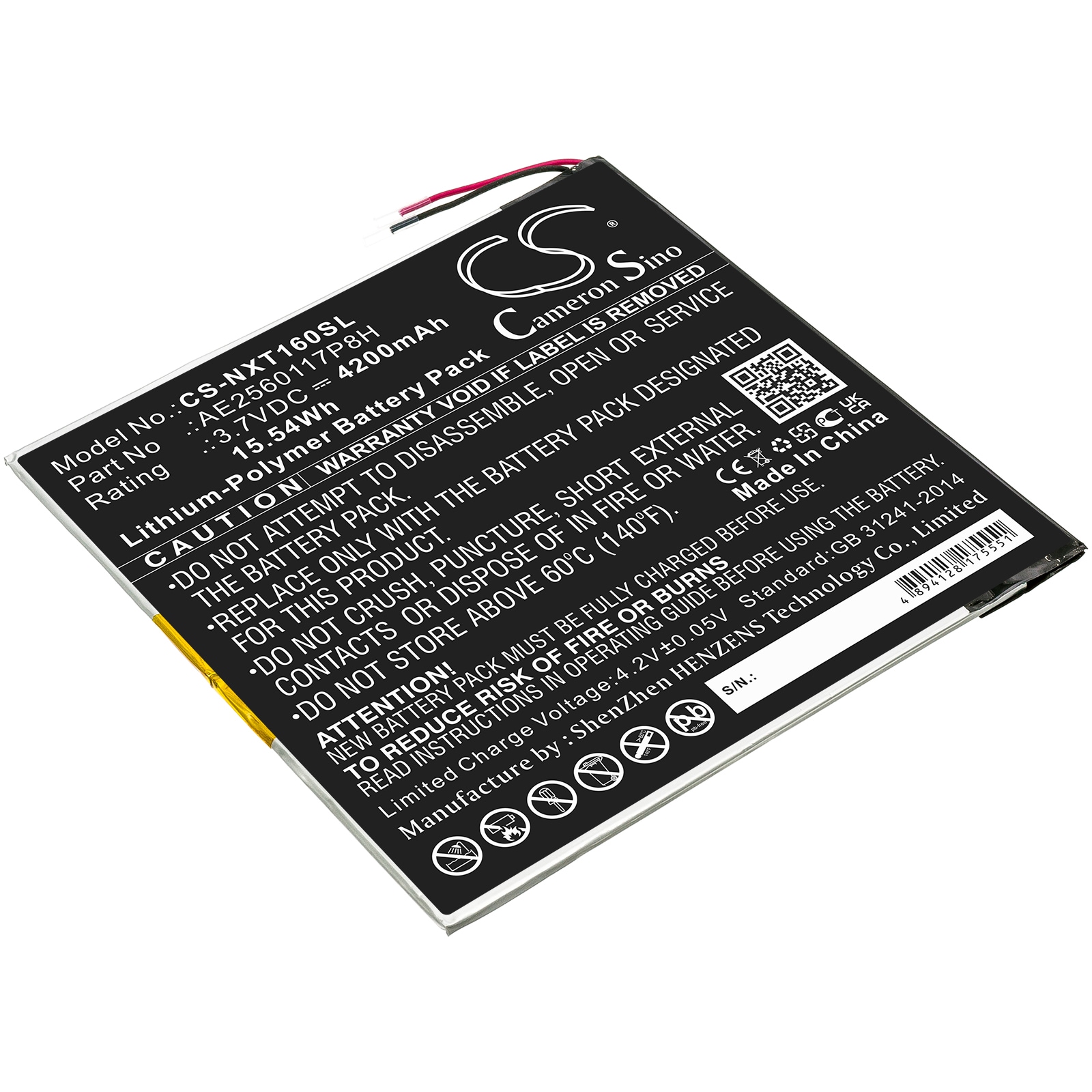 Batteri til tablet til Nextbook Ares 10A, NX16A10132SPS