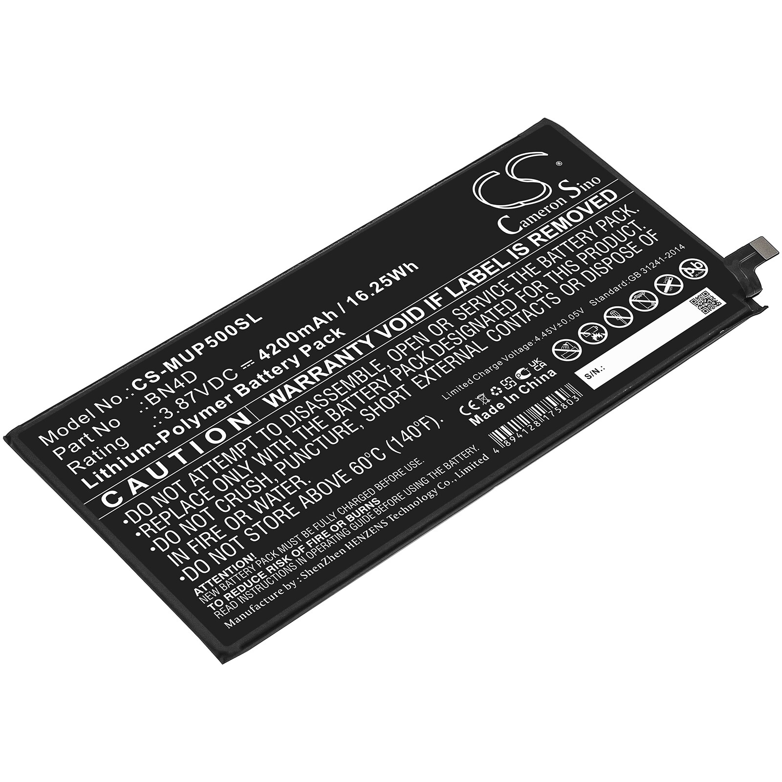 Batteri til tablet til Xiaomi Mi Pad 5 Pro, MI Pad 5 Pro 5G, Pad 5 Pro og andre.