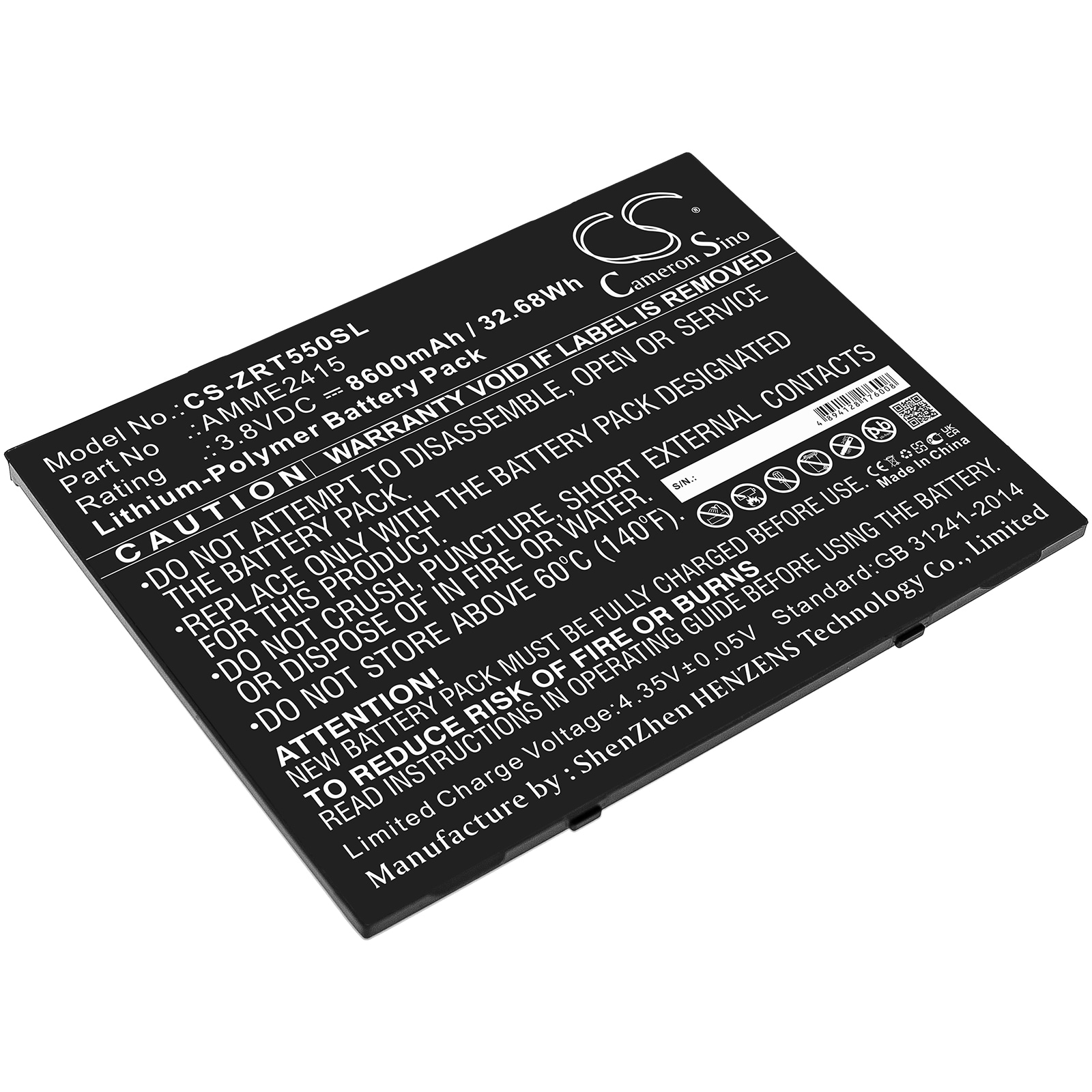 Batteri til tablet til Zebra ET50, ET55