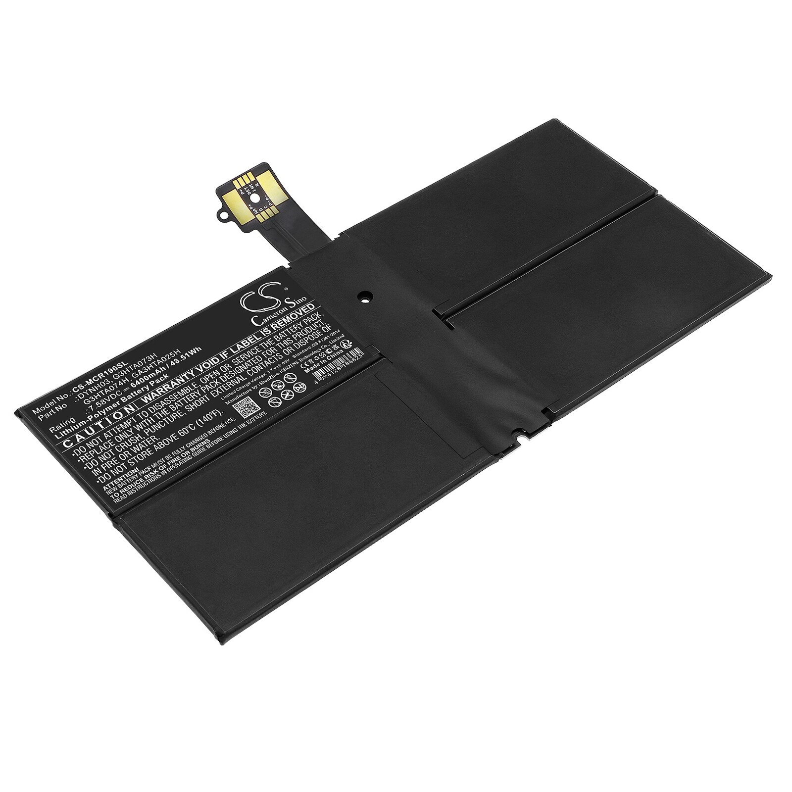Batteri til tablet til Microsoft Surface Pro 7 Plus, Surface Pro 7 1960