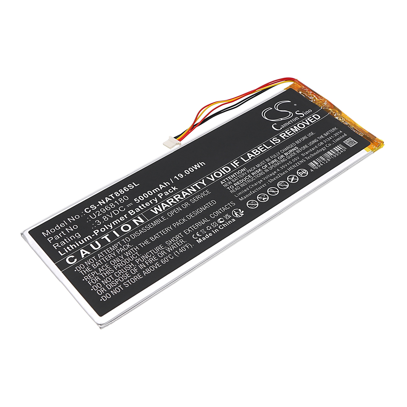 Batteri til tablet til ONN NSurf Tablet 10" Gen 2, 100011886