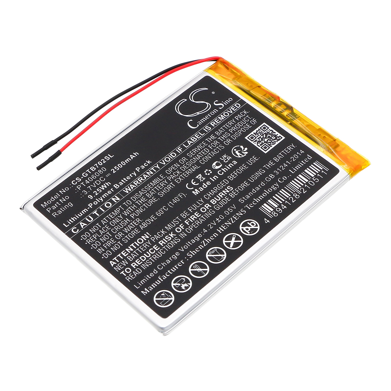 Batteri til tablet til 3GO GT7002, Geotab 7