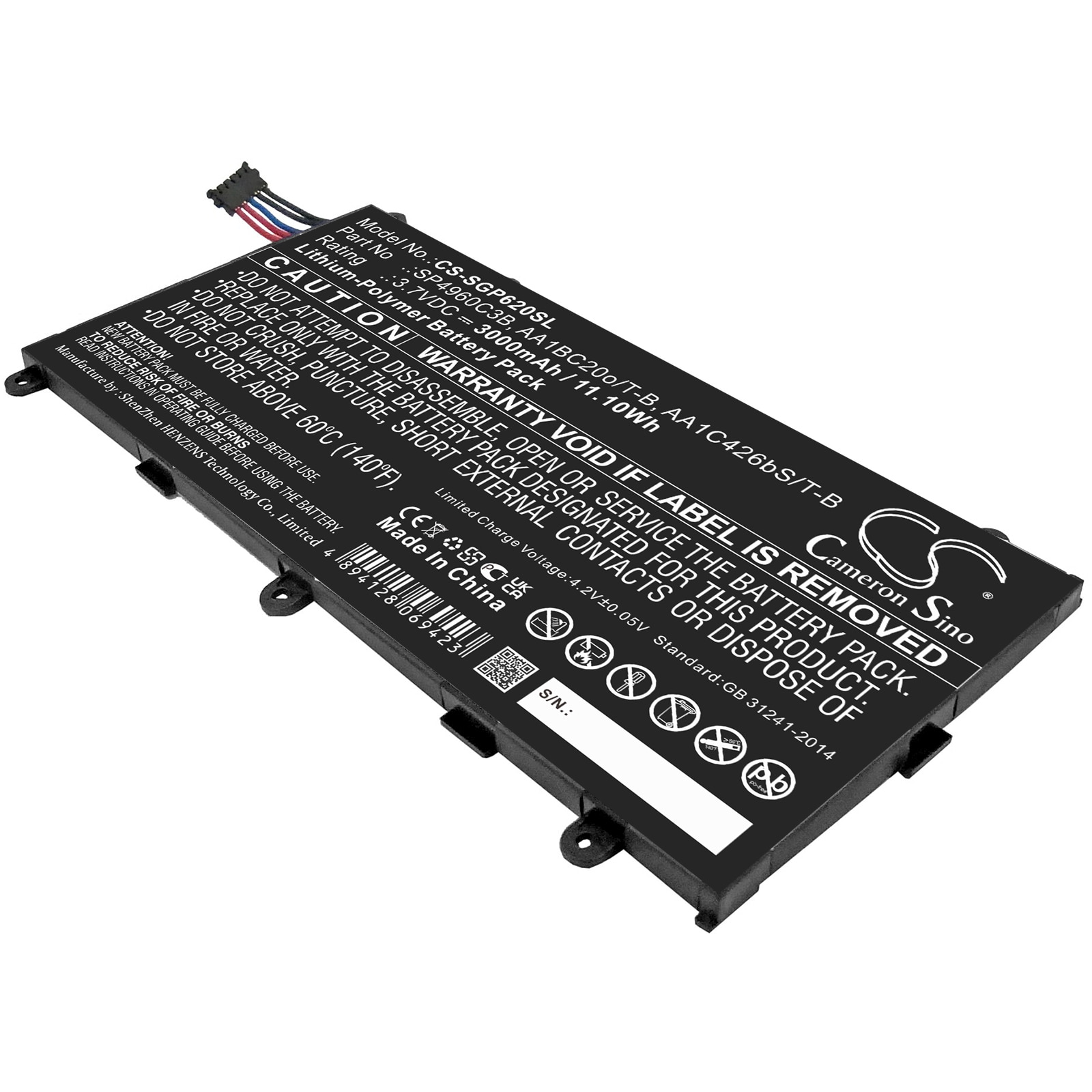 Batteri til tablet til Samsung GT-P6200, GT-P3110, GT-P3113 osv.