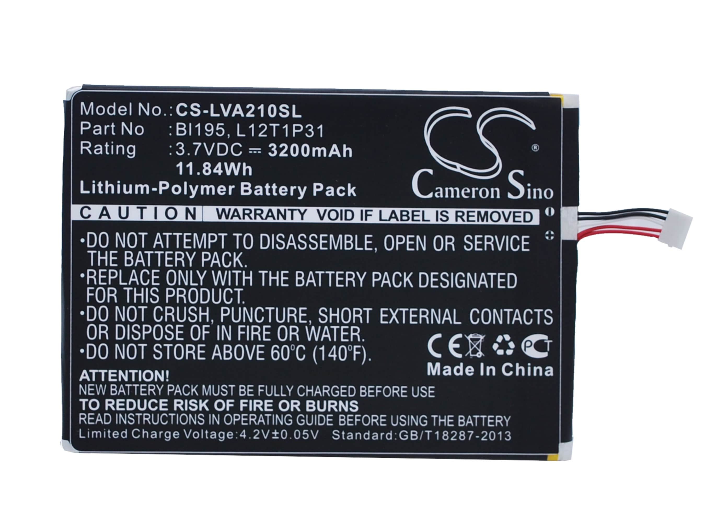 Batteri til tablet til Lenovo A2107, A2207, A2 og andre.