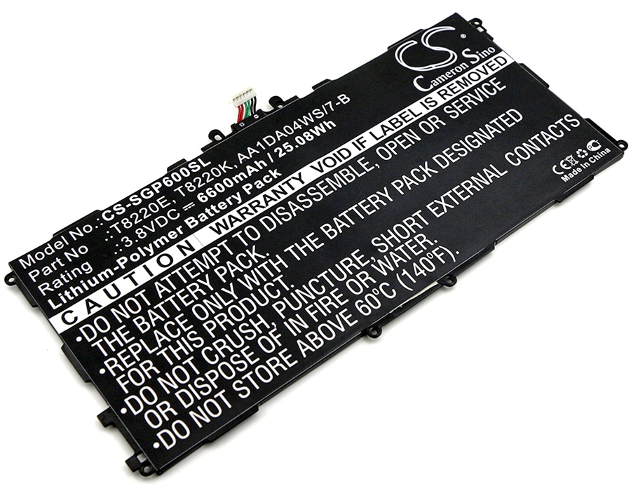 Batteri til tablet til Samsung SM-P600, SM-P601, Galaxy Note 10.1 og andre.