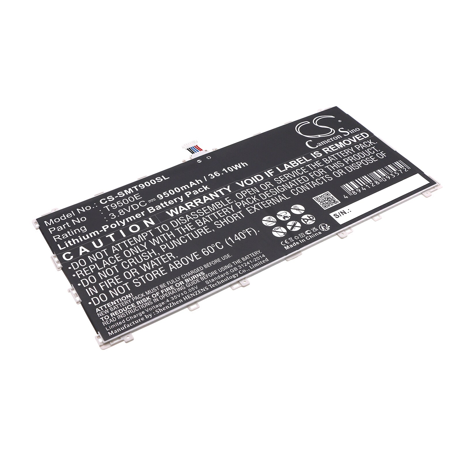 Batteri til tablet til Samsung SM-T900, SM-T905, Galaxy TabPRO 12.2 og andre.