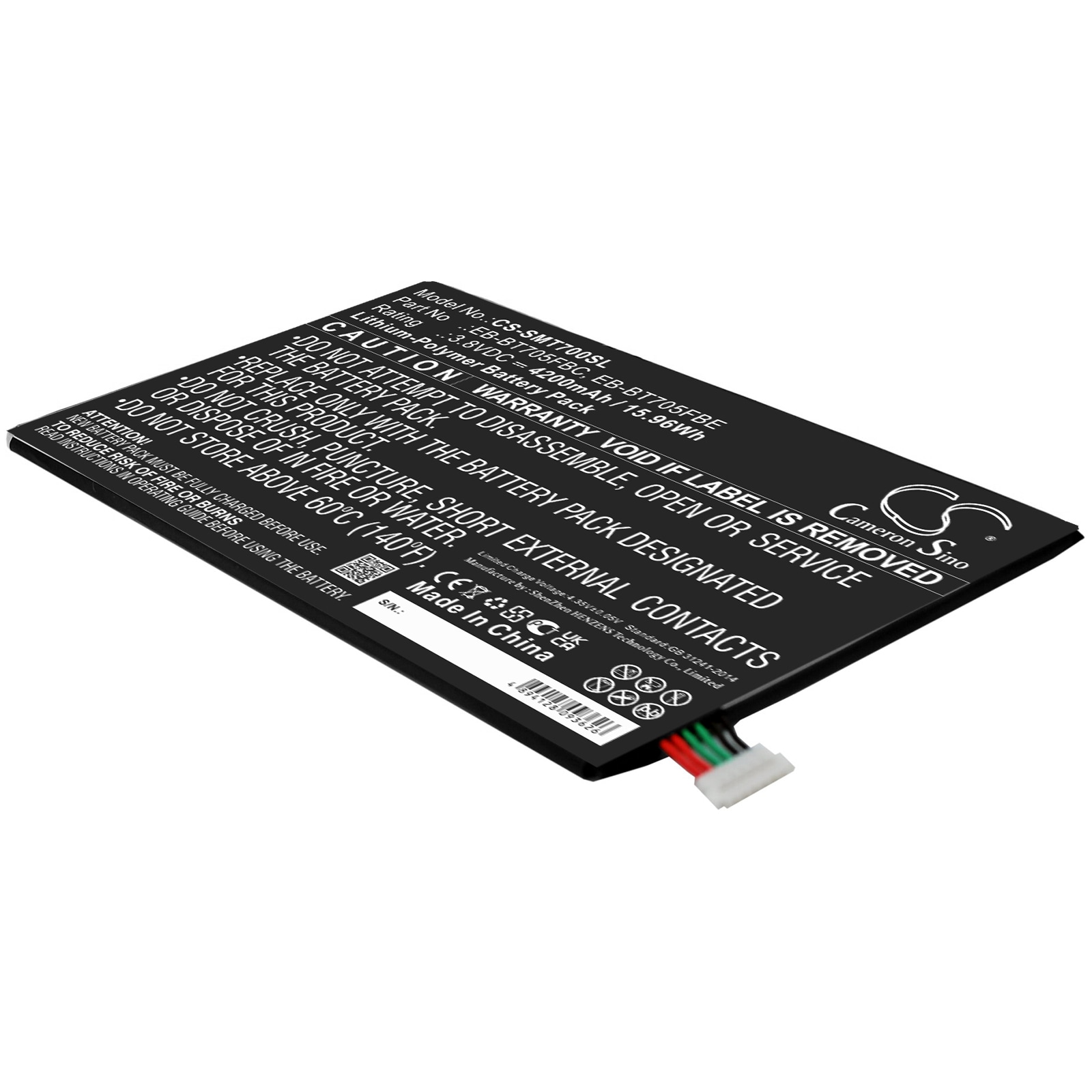 Batteri til tablet til Samsung Galaxy Tab S 8.4, SM-T700, SM-T705 og andre.