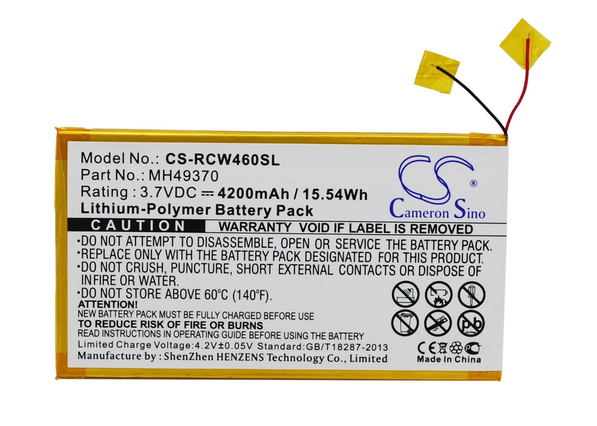 Batteri til tablet til RCA RCT6203W46, 10", RCT6203W46 10"