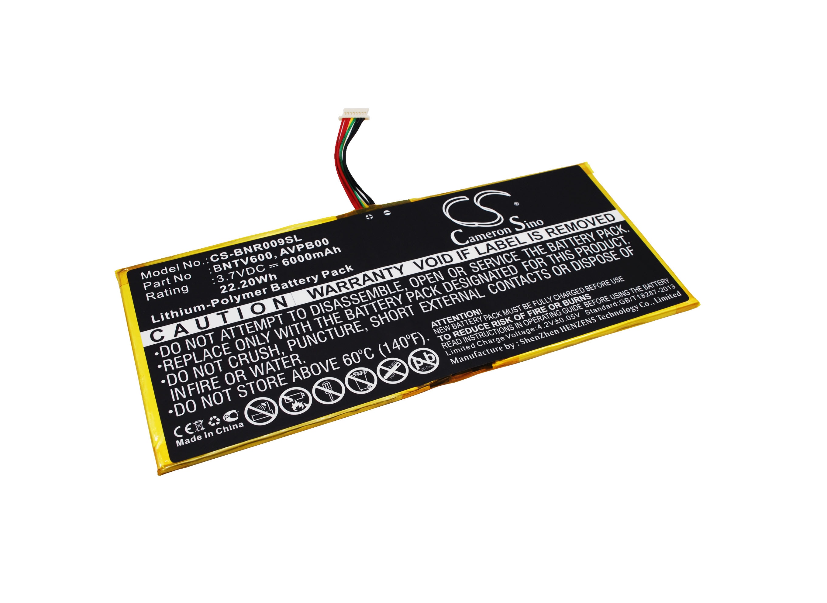 Batteri til tablet til Barnes & Noble NOOK HD+9, Ovation, BNTV600 osv.