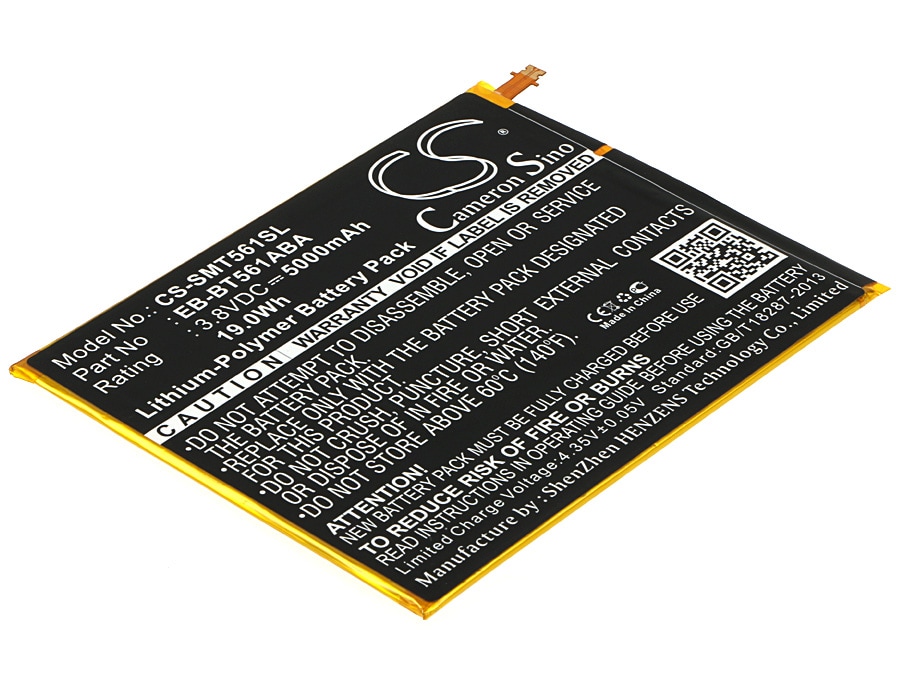 Batteri til tablet til Samsung SM-T560, SM-T561, Galaxy Tab E Nook Edition 9.6 og andre.