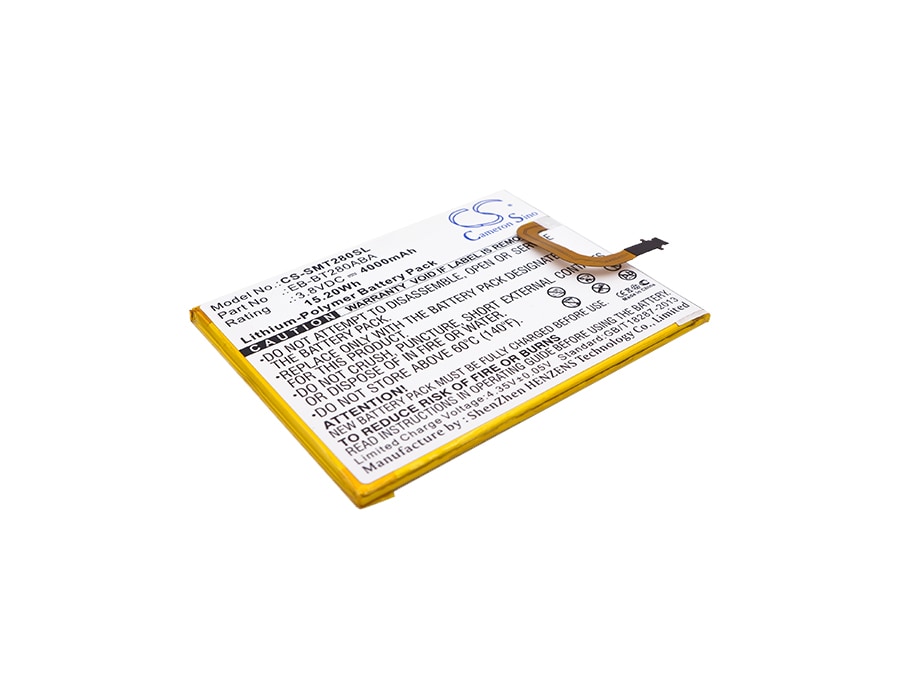 Batteri til tablet til Samsung Galaxy Tab E 7.0 2016 4G LTE, SM-T280, SM-T285 og andre.