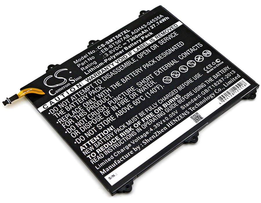 Batteri til tablet til Samsung SM-T567, SM-T567V, Galaxy Tab E 9.6 XLTE og andre.