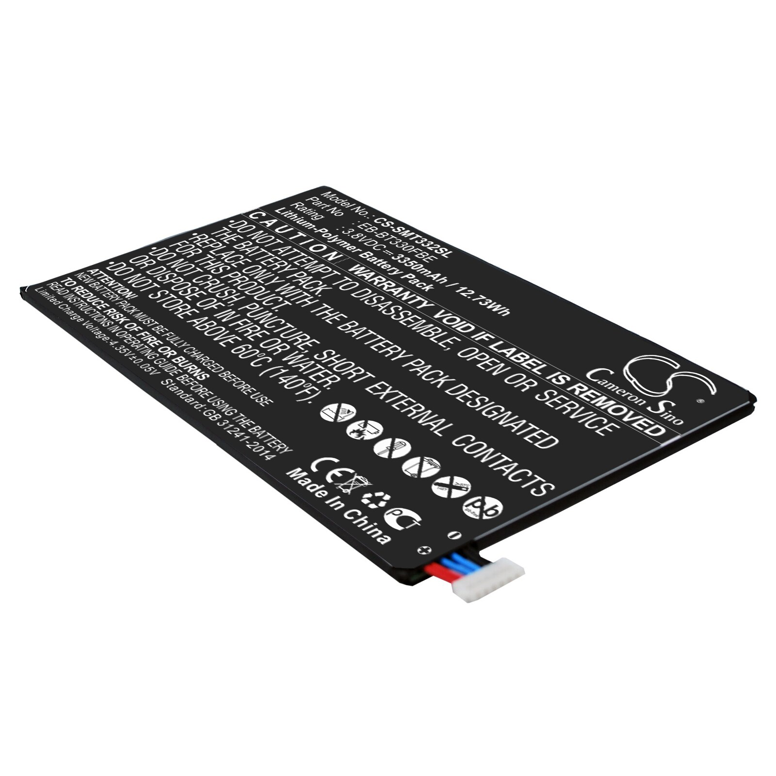 Batteri til tablet til Samsung SM-T331, Galaxy Tab4 8.0 3G, SM-T335 og andre.