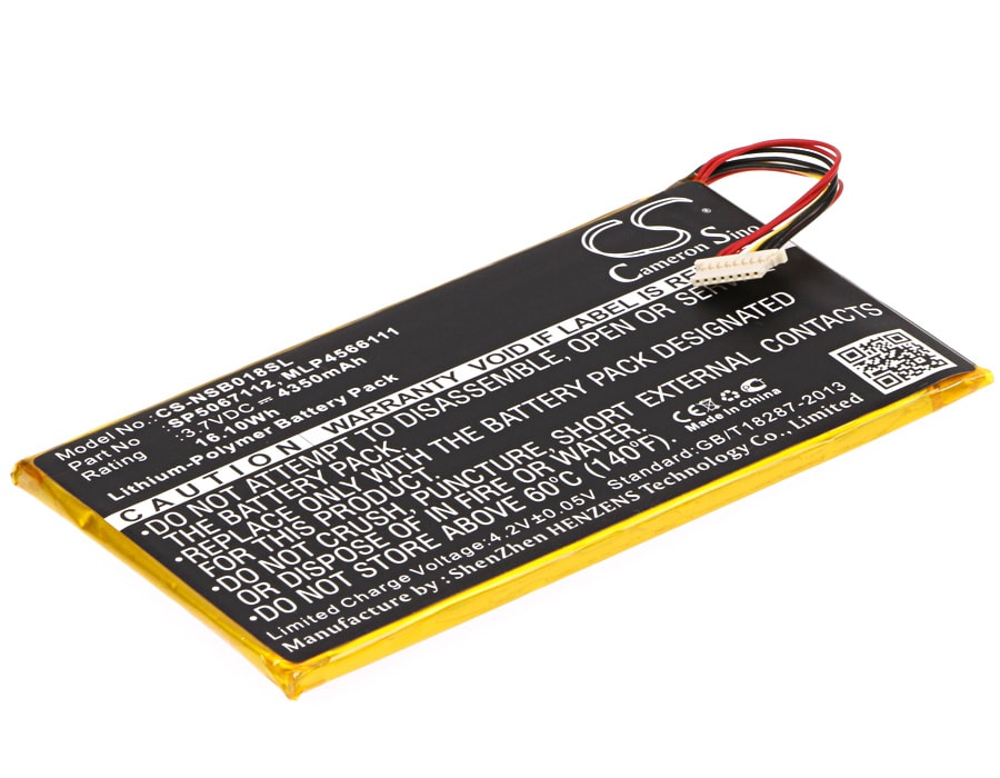 Batteri til tablet til Fuhu Nabi DreamTab HD8, DMTAB IN08A