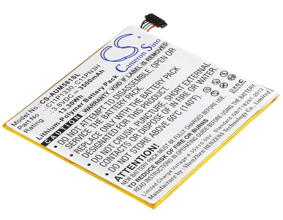 Batteri til tablet til Asus Memo Pad 8, ME181C, ME581CL og andre.
