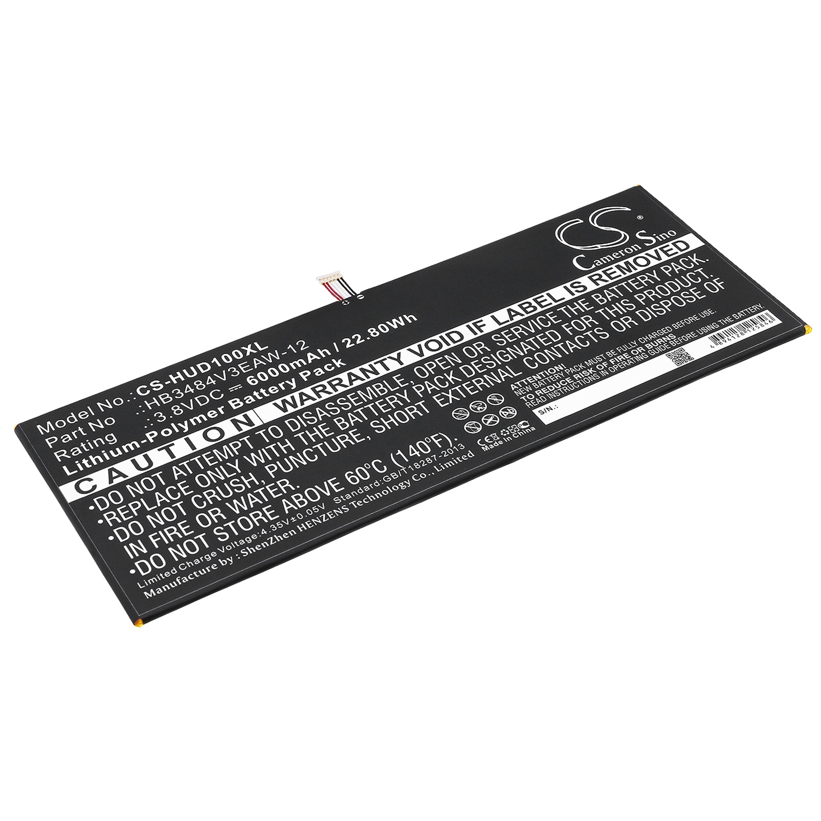 Batteri til tablet til Huawei dtab, d-01H, Mediapad M2 10.1 LTE og andre.