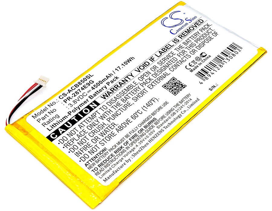 Tabletbatteri til Acer Iconia One 8 B1-850, A6001, B1-850-K35X
