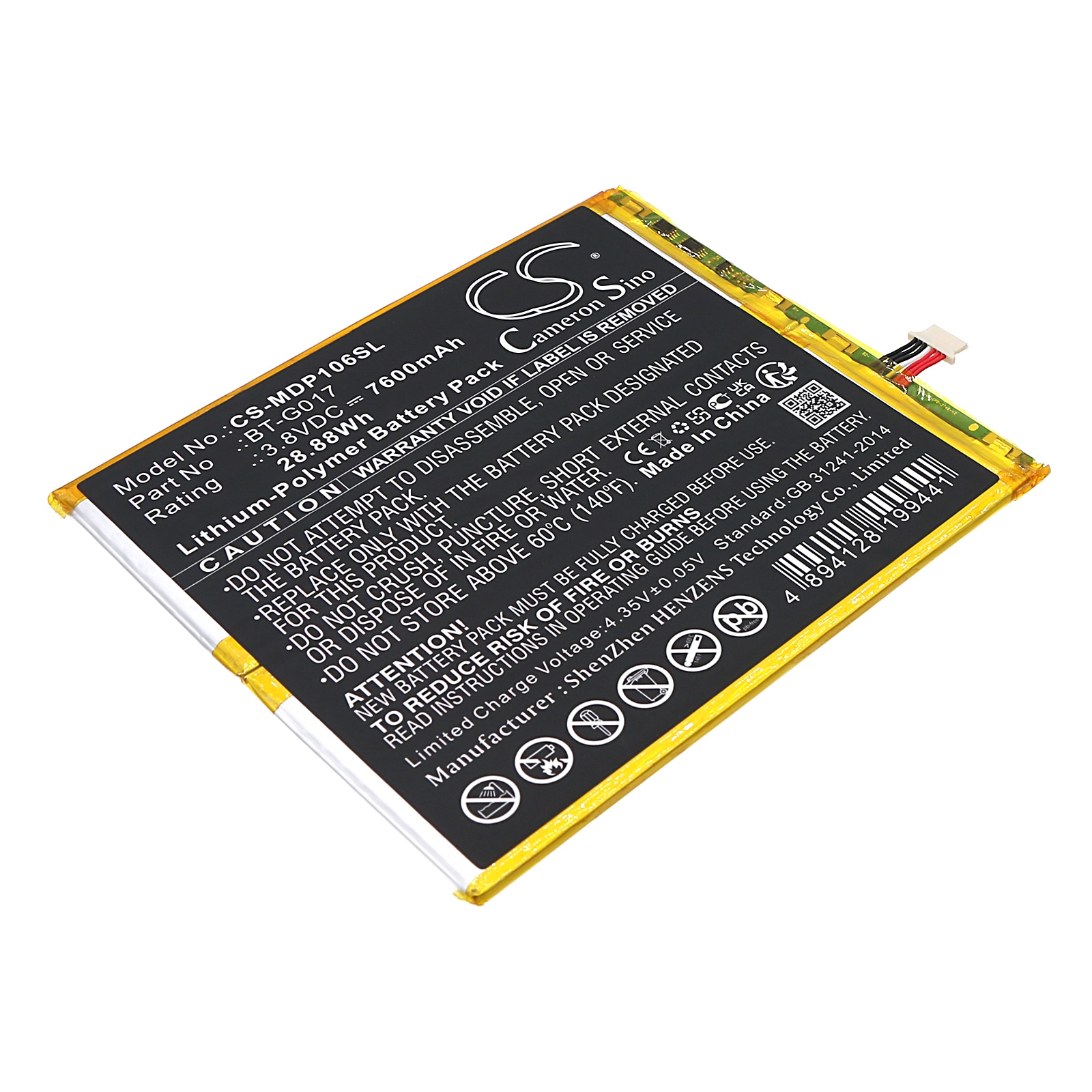 Batteri til tablet til Medion Lifetab P10602