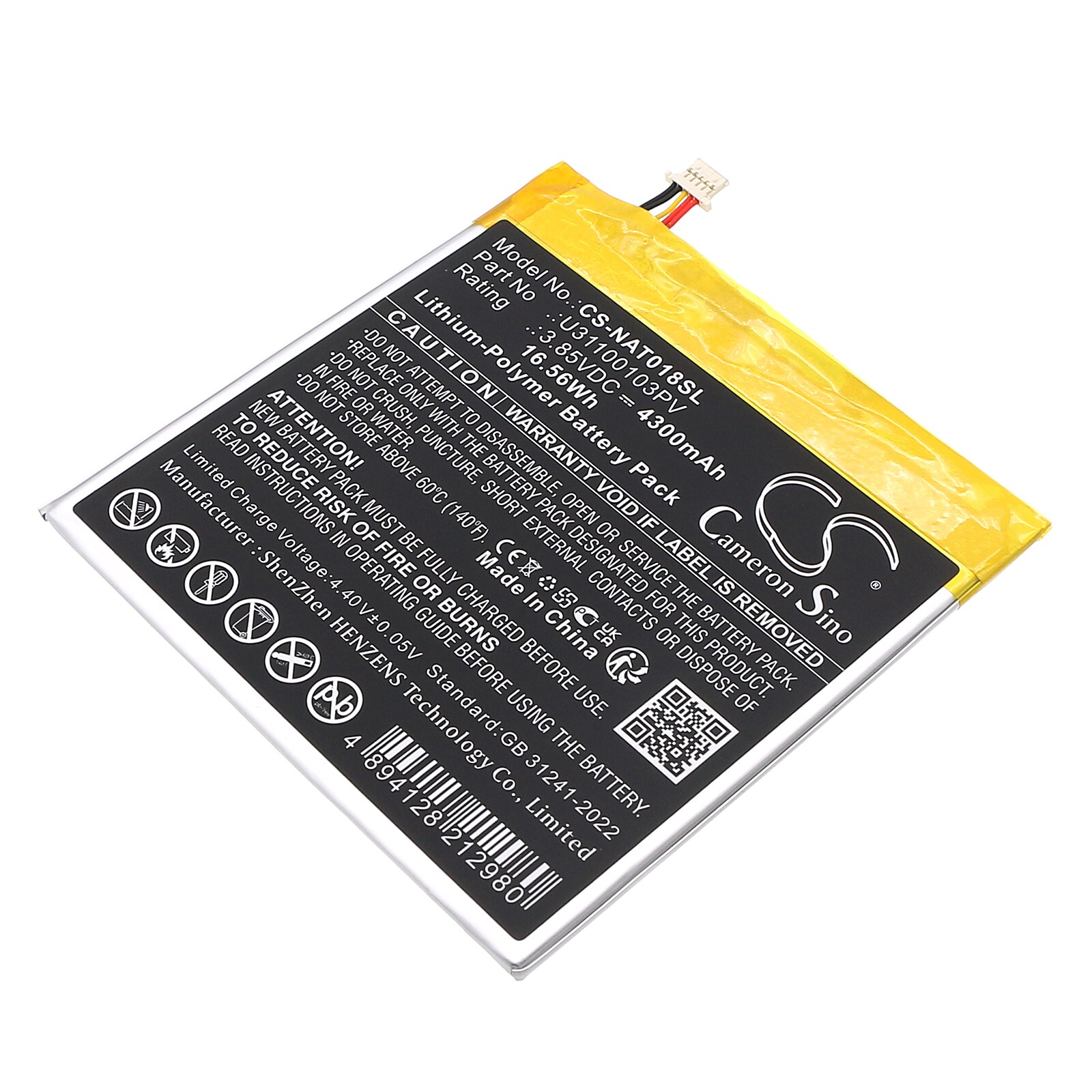 Batteri til tablet til Onn 100044018G, 100044018p, 8" børn