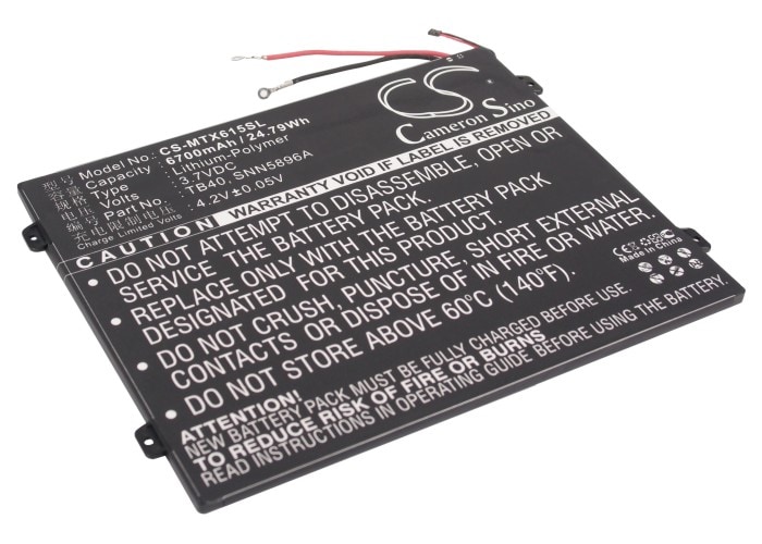 Batteri til tablet til Motorola Xoom 2 10.1, MZ615, MZ617 og andre.