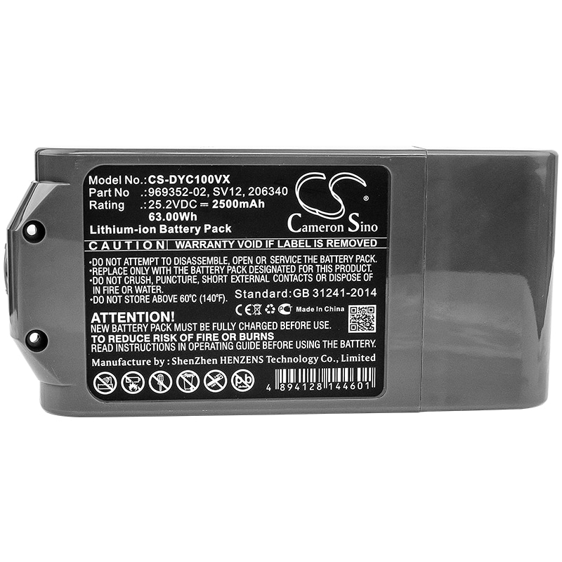 Batteri til støvsuger til Dyson V10, Cyclone V10, V10 Cyclone-serien osv.