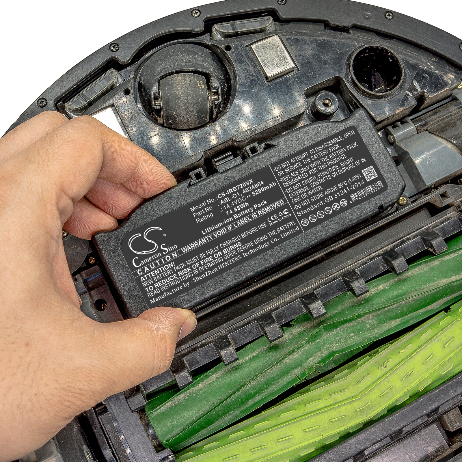 Batteri til støvsuger til iRobot Roomba i7, Roomba i7+, Roomba e5 og andre.