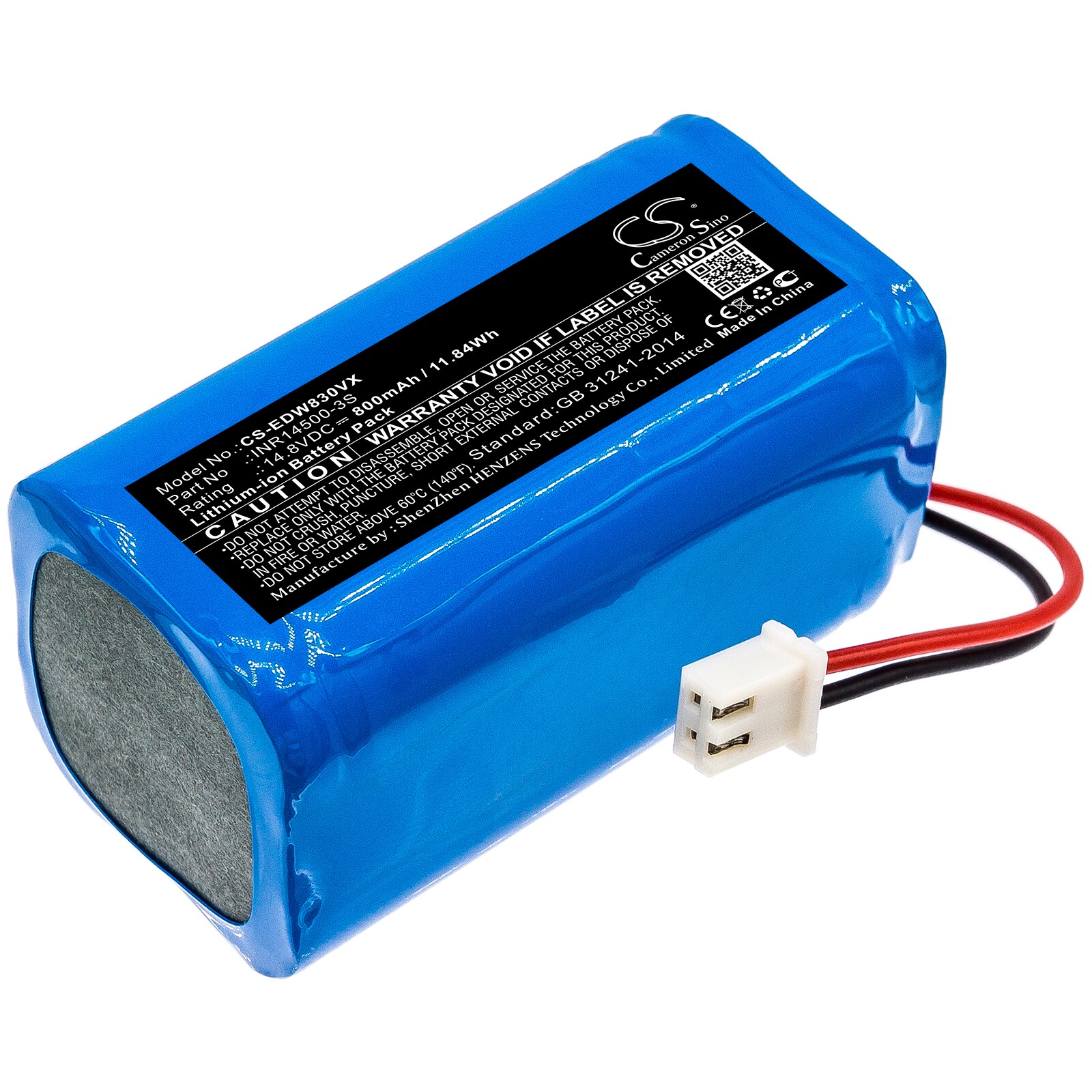 Batteri til støvsuger til Ecovacs W830, W830-RD, W850 osv.