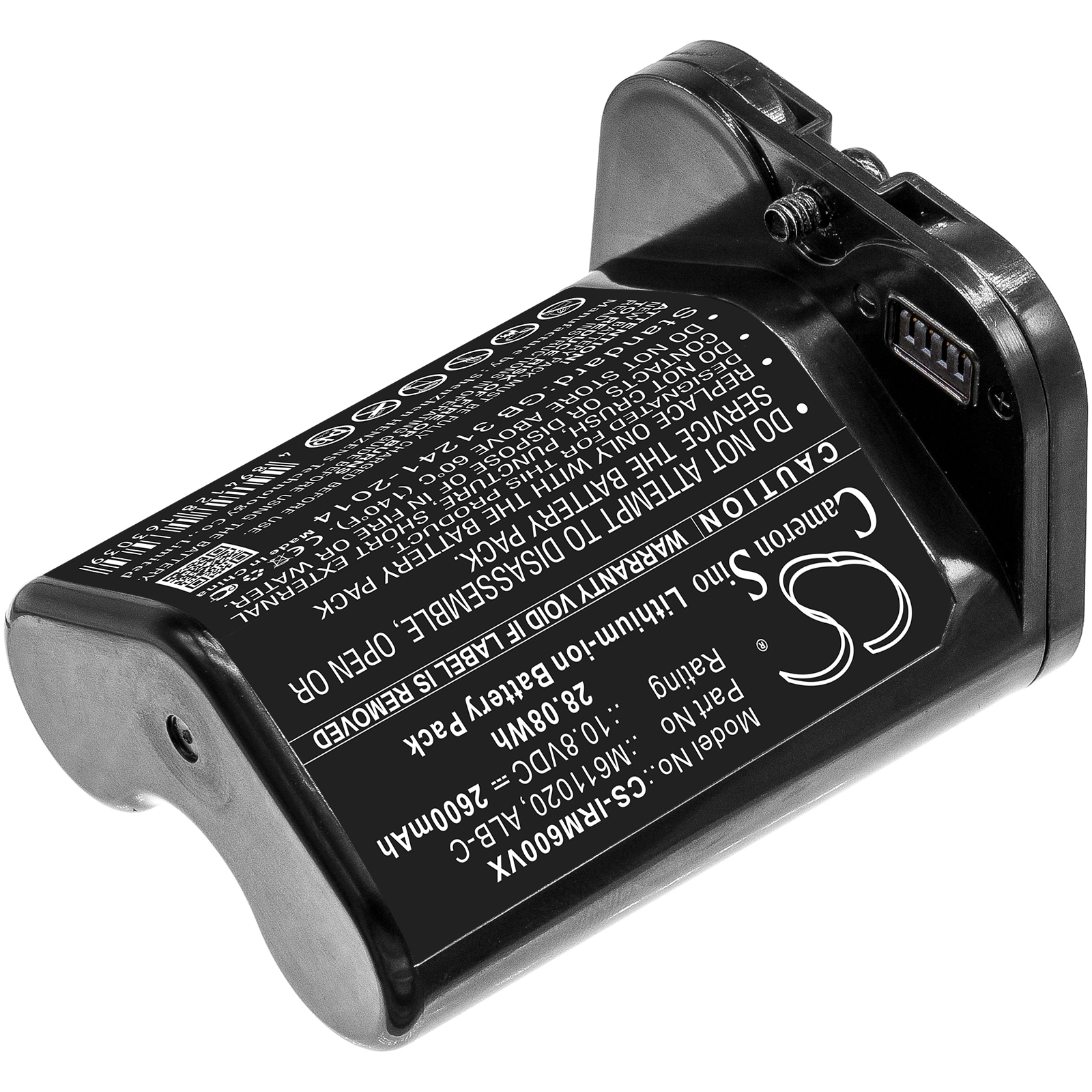Batteri til støvsuger til iRobot Braava Jet M6, M611020, M612880 og andre.