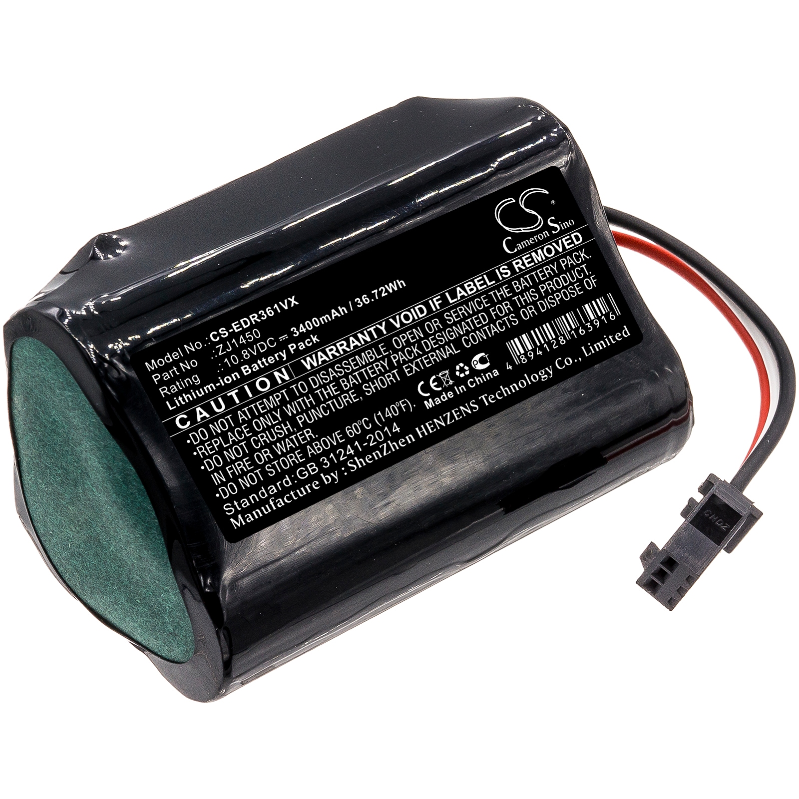 Batteri til støvsuger til Ecovacs TCR360, D36A, D36B osv.