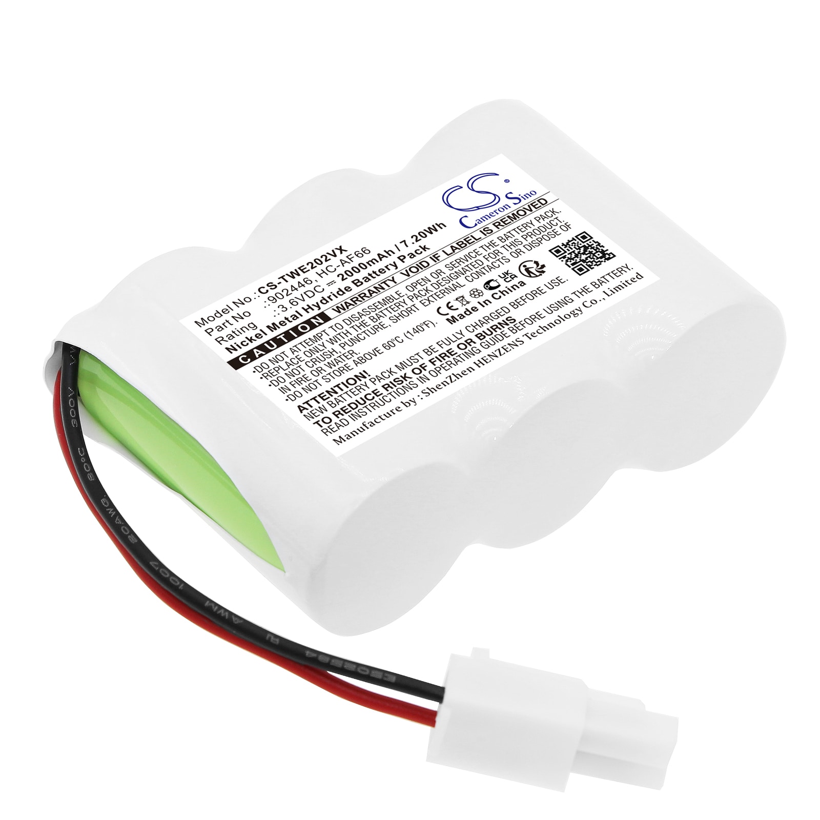 Batteri til støvsuger til TWINBIRD HC-E202, HC-E202W, HC-E22C osv.
