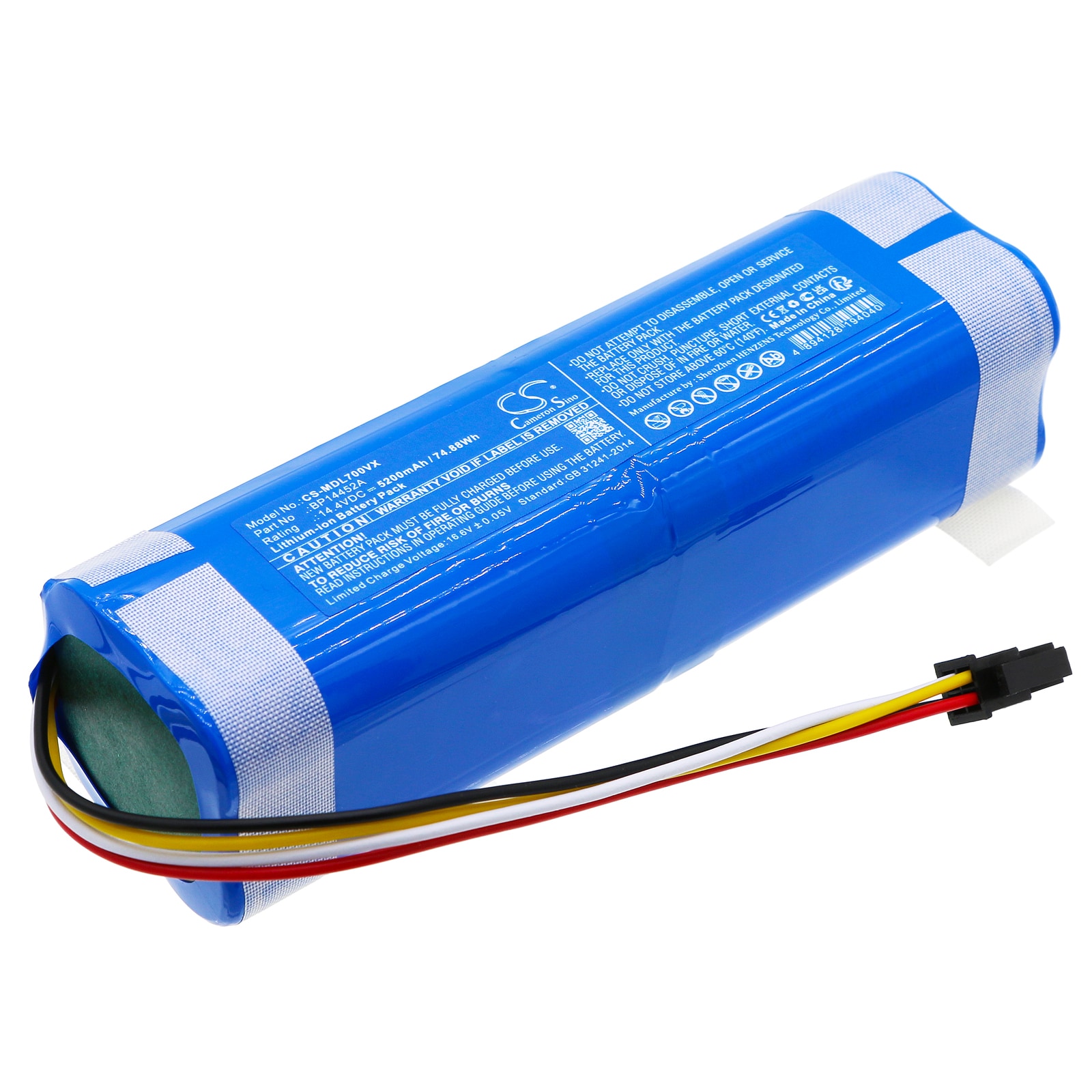 Batteri til støvsuger til Midea M71, M7 Pro, I10 osv.