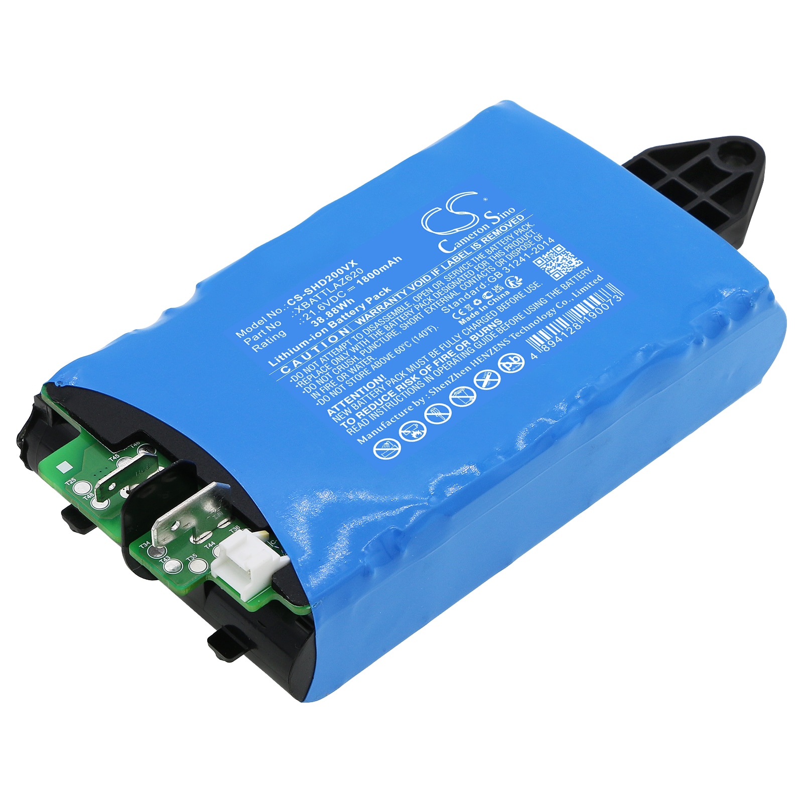 Batteri til støvsuger til Shark HydroVac Cordless Pro XL, WD201, WD200 osv.