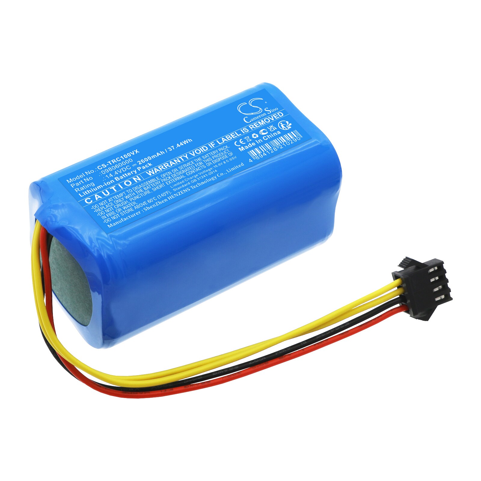 Batteri til vakuum til Taurus Homeland Gyro, RVCA1000B, RVCA1001B osv.