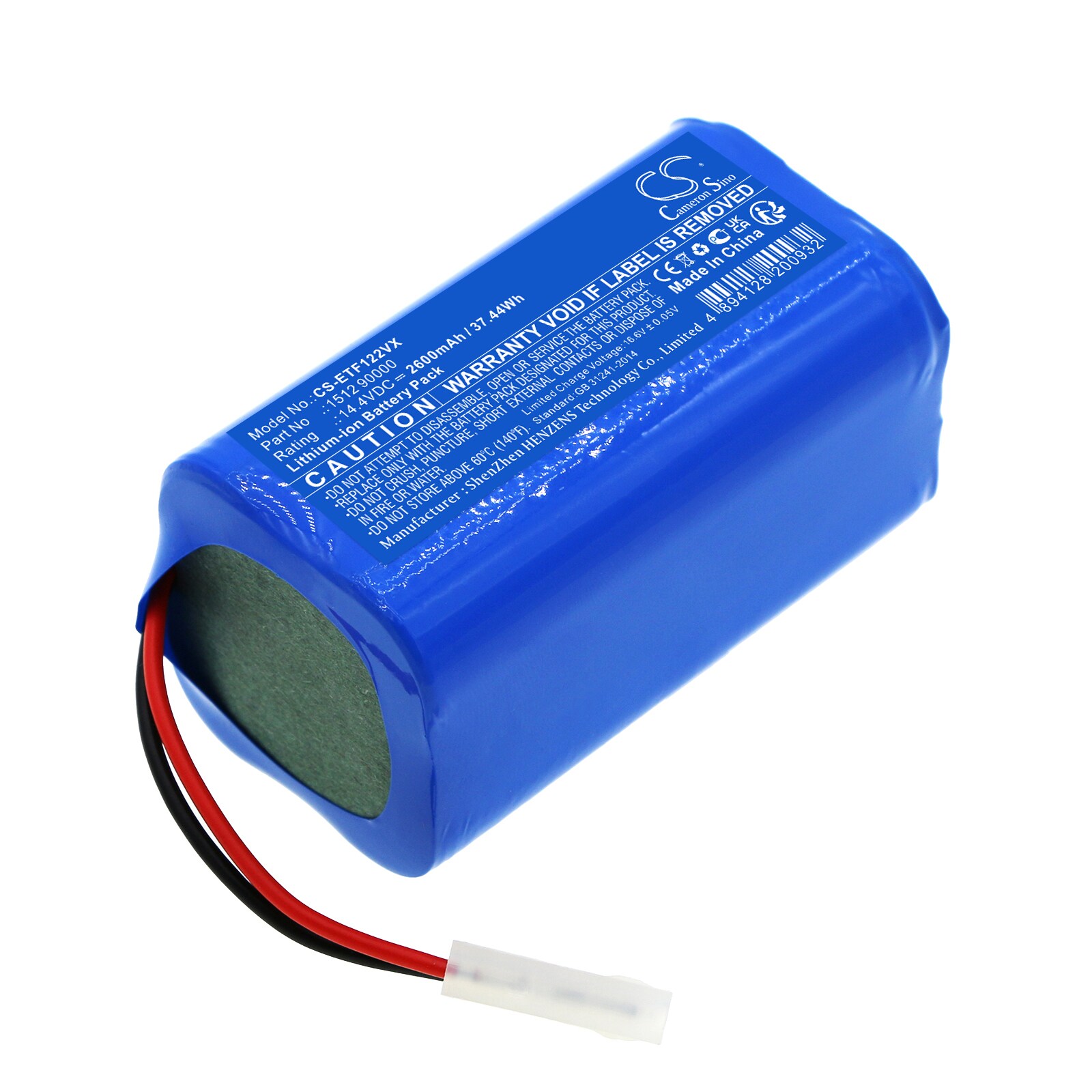 Batteri til støvsuger til ETA 1512 Fido, 1226 90000, 1226 Felix osv.