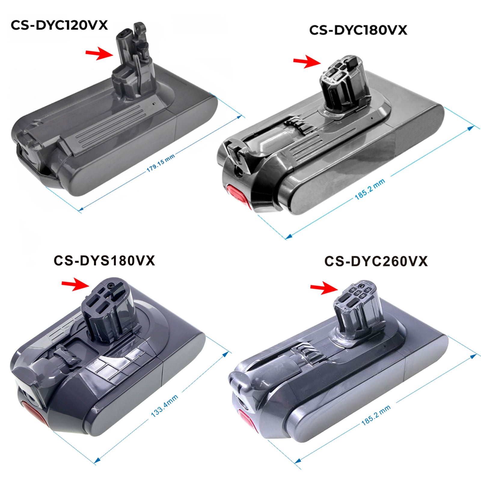 Batteri til støvsuger til Dyson V12 SV20, SV26, SV30 osv.