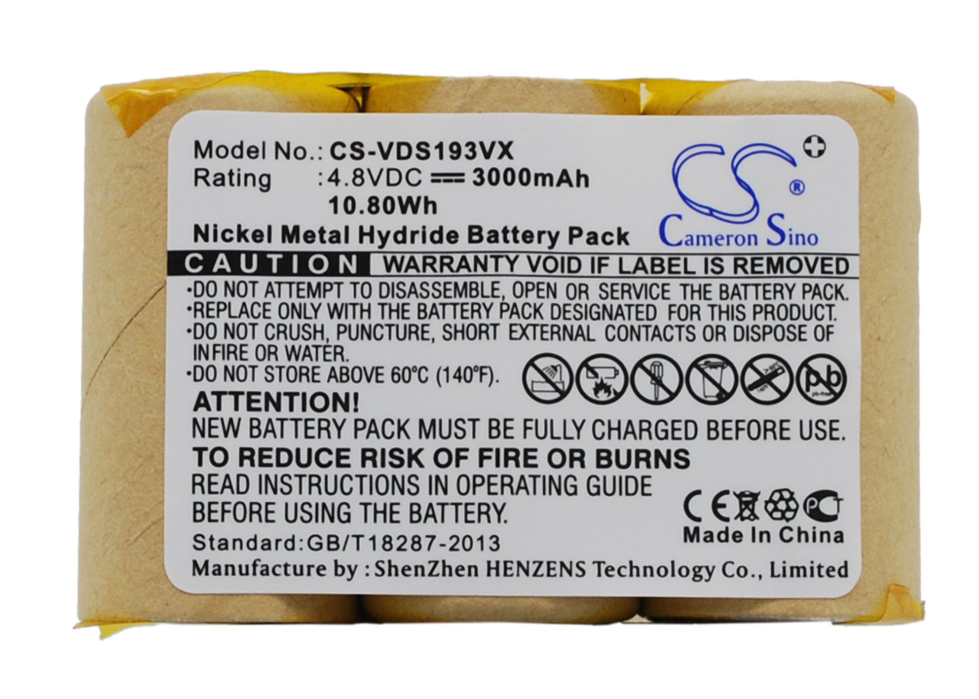 Batteri til støvsuger til Vileda AS-193E9A, S01