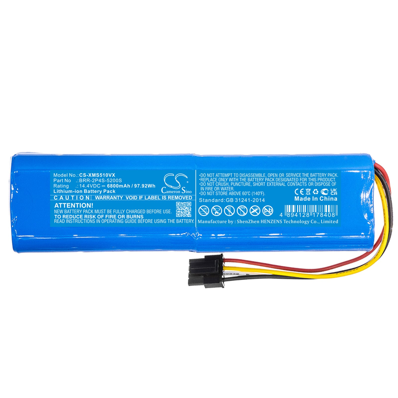 Batteri til støvsuger til Xiaomi SDJQR01RR, SDJQR02RR, SDJQR03RR og andre.