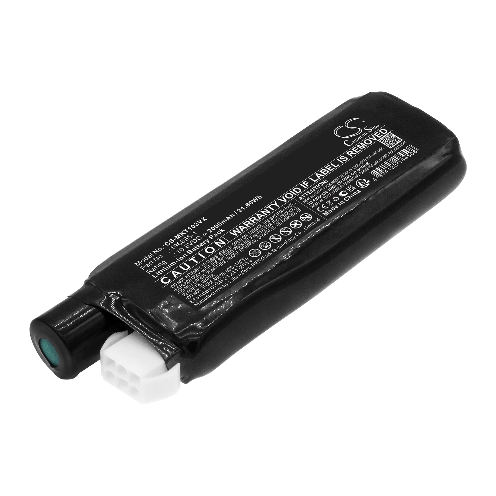 Batteri til støvsuger til Makita CL103D, CL103DW, CL103DX osv.
