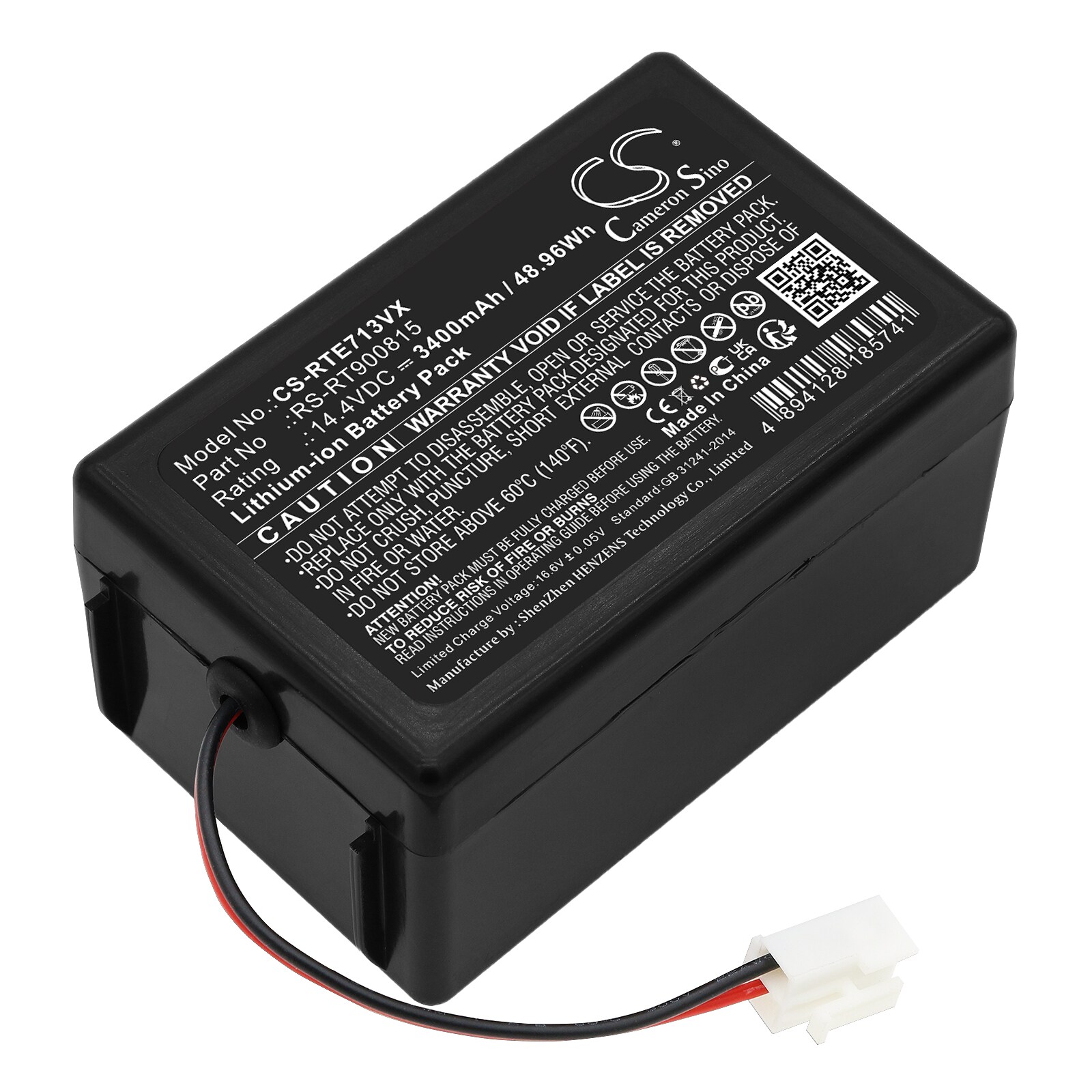 Batteri til støvsuger til Rowenta Smart Force Extreme RR7126 og andre.