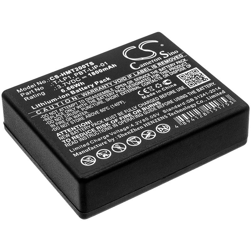 Batteri til trådløst headset til HME Tempest 2,4 GHz bæltestation og andre