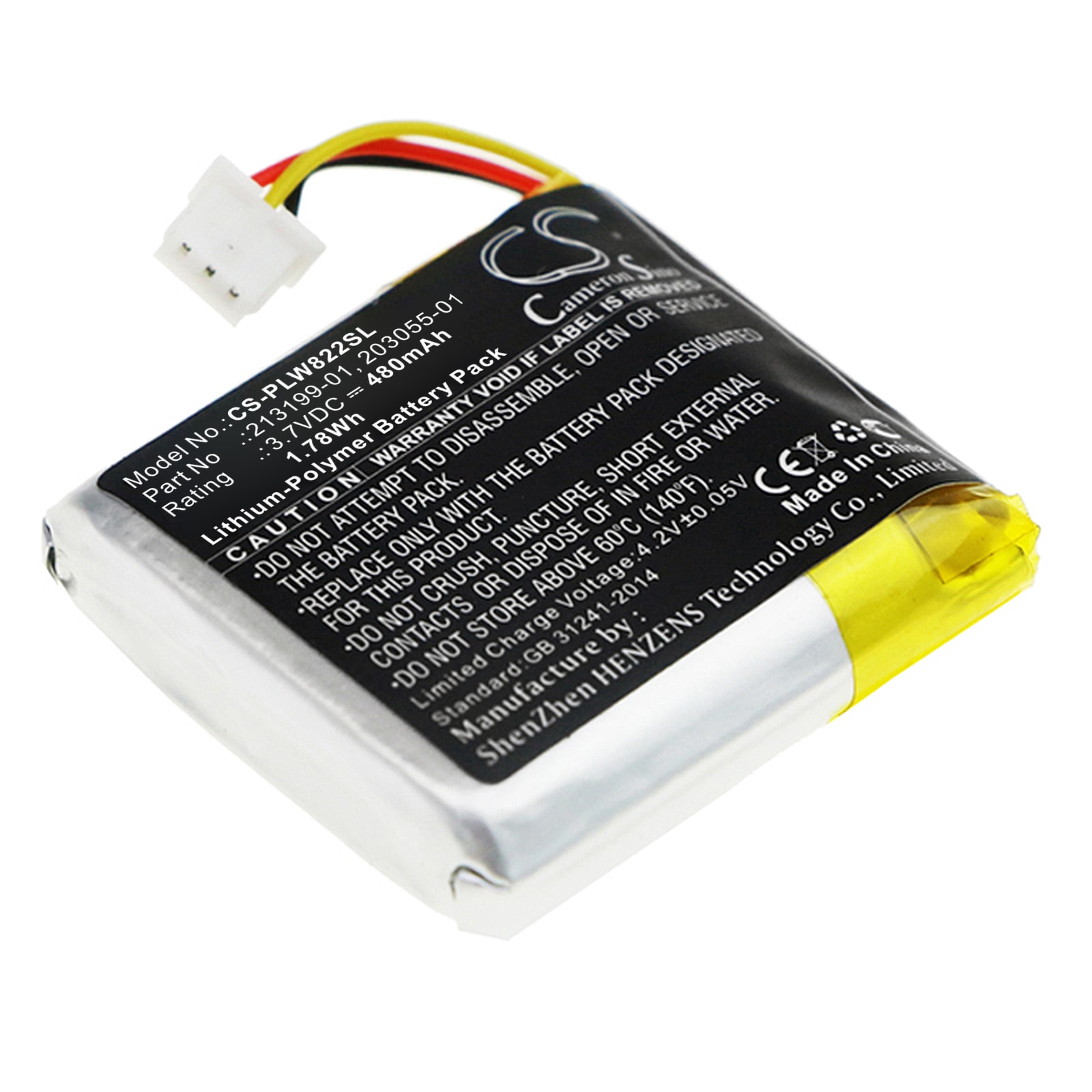 Batteri til trådløst headset til Plantronics Savi W8220, Savi 8220, B8200