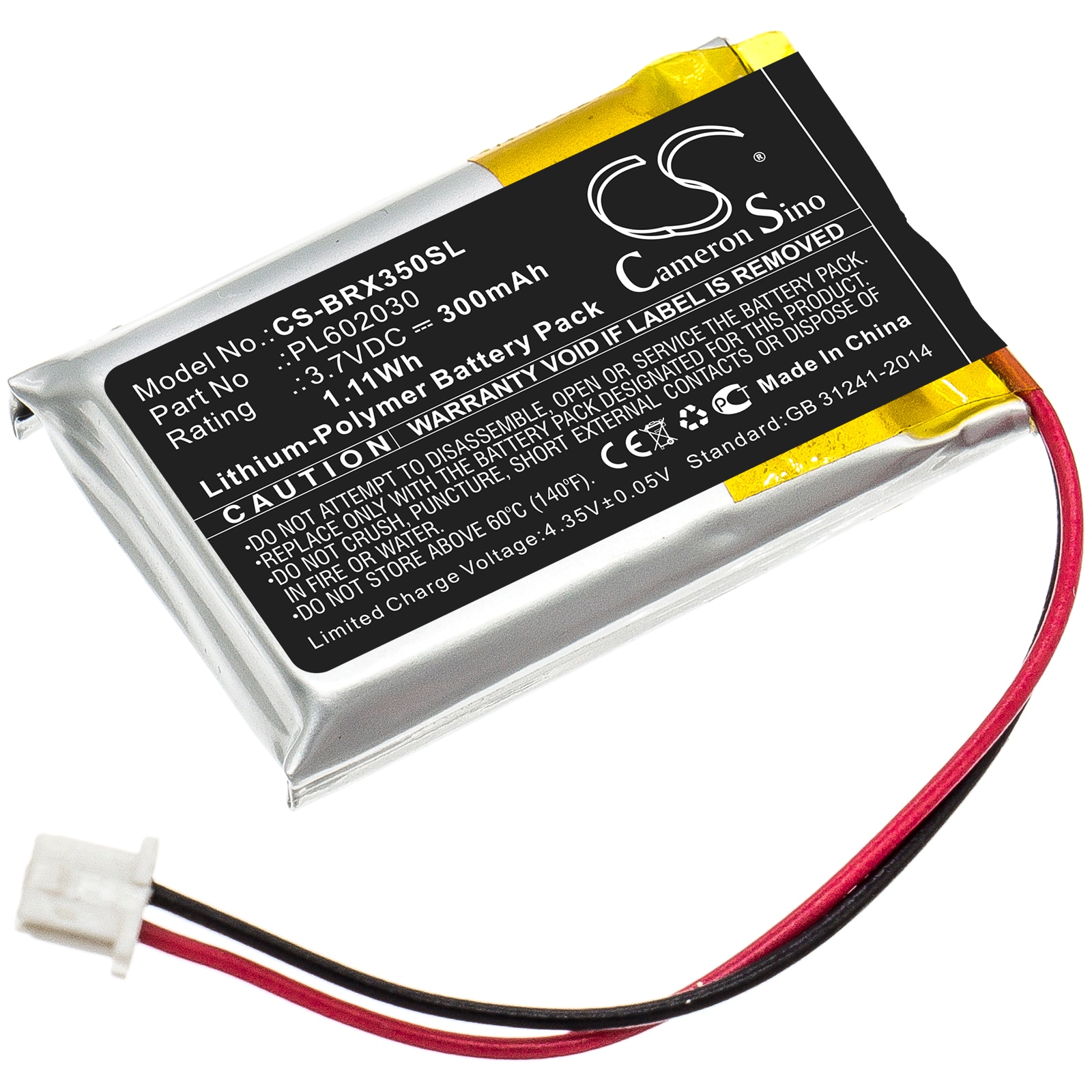 Batteri til trådløst headset til BlueParrott VXI B350-XT