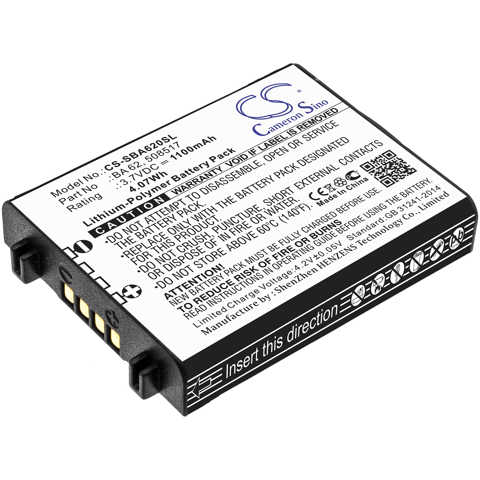 Batteri til trådløst headset til Sennheiser SK 6212, LM 6062, L 6000 og andre