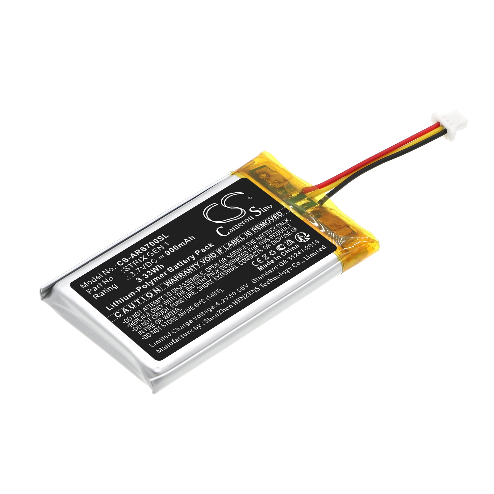 Batteri til trådløst headset til Asus Rog Strix Fusion 700